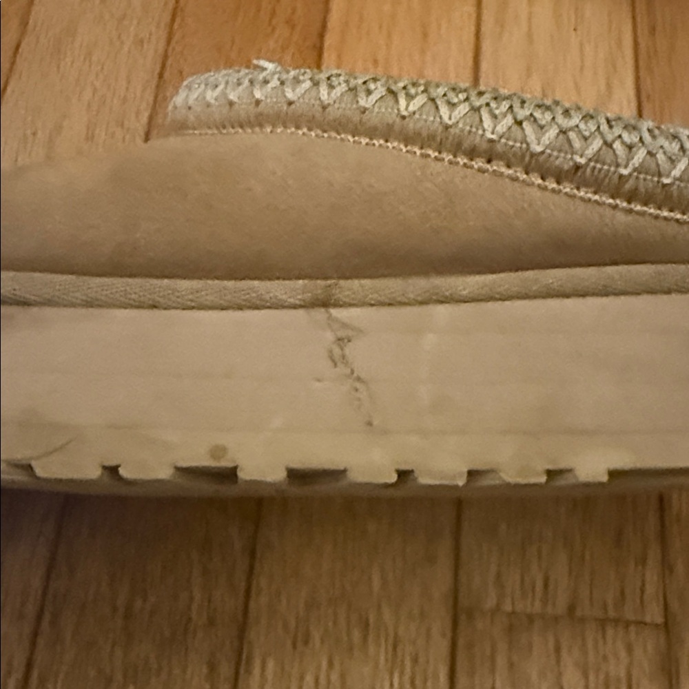 UGG Beige Suede Platform Slippers - Picture 4 of 5